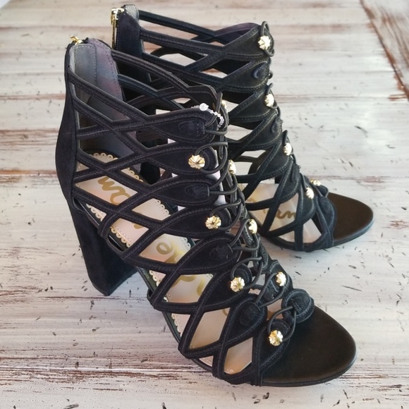 Sam Edelman Yeager peep toe suede booties - Picture 3 of 7